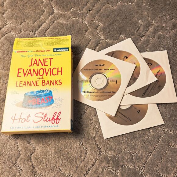 Hot Stuff BY Janet Evanovich LEANNE BANKS AUDIOBOOK CD Unabridged 4 Discs 2007 - Picture 3 of 3
